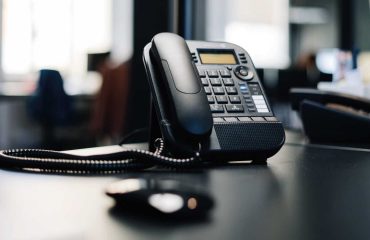 Telephone on a table