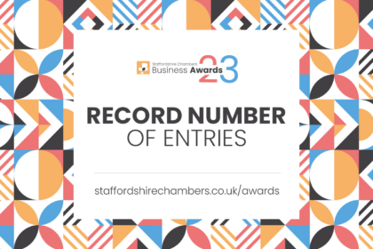 Staffordshire Chambers' Awards 2023 Record Number of Entries Graphic