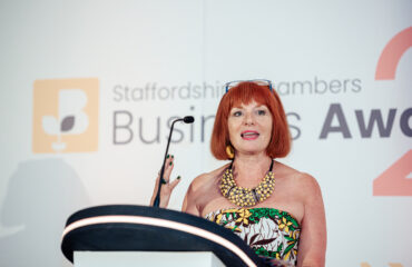 Sara Williams, Chief Executive Officer at Staffordshire Chambers, speaking at Staffordshire Chambers Business Awards