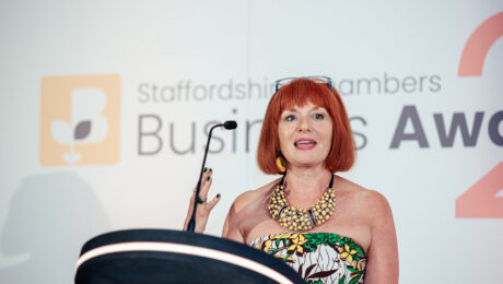 3 Sara Williams, Chief Executive Officer at Staffordshire Chambers, speaking at Staffordshire Chambers Business Awards