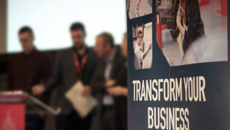 Transform your business stand with People standing behind