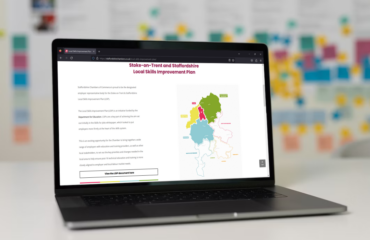 Stoke-on-Trent and Staffordshire Local Skills Improvement Plan on a Laptop