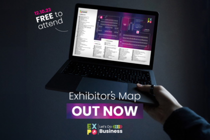 Let's Do Business Exhibitor map on a laptop screen