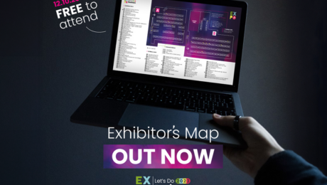 Let's Do Business Exhibitor map on a laptop screen