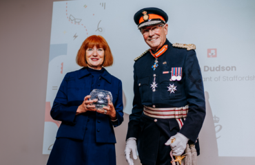 sara 2 Sara Williams, being presented the King's Award by Ian Dudson, Lord Lieutenant