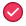 Red circle with tik icon in the middle