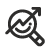 Black icon of a eye glass with a bending arrow