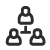 Black icon of multiple people networking