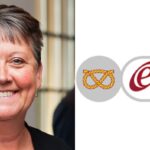 Picture of a woman smiling next to a logo of Excellence in Staffordshire.