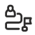 Black icon of a person going towards a Flag.
