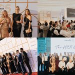 Picture of different businesses on stage getting their awards, at business awards 2025.