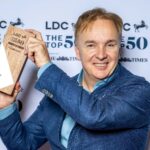 Peter Ellse, co-founder and CEO of Cosy Direct winning LDC, Top fifty award.