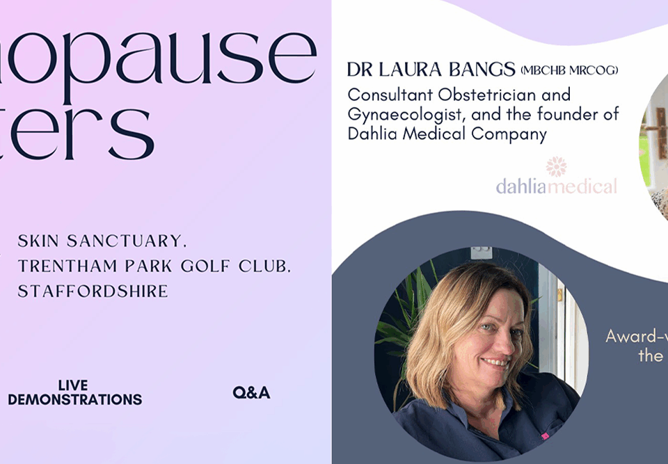 Picture of a poster about menopause matters event on 29 November.