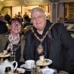The individuals pictured are Councillor Steve Watkins, the Lord Mayor of Stoke-on-Trent, and his wife, Councillor Lynn Watkins, the Lady Mayoress.
