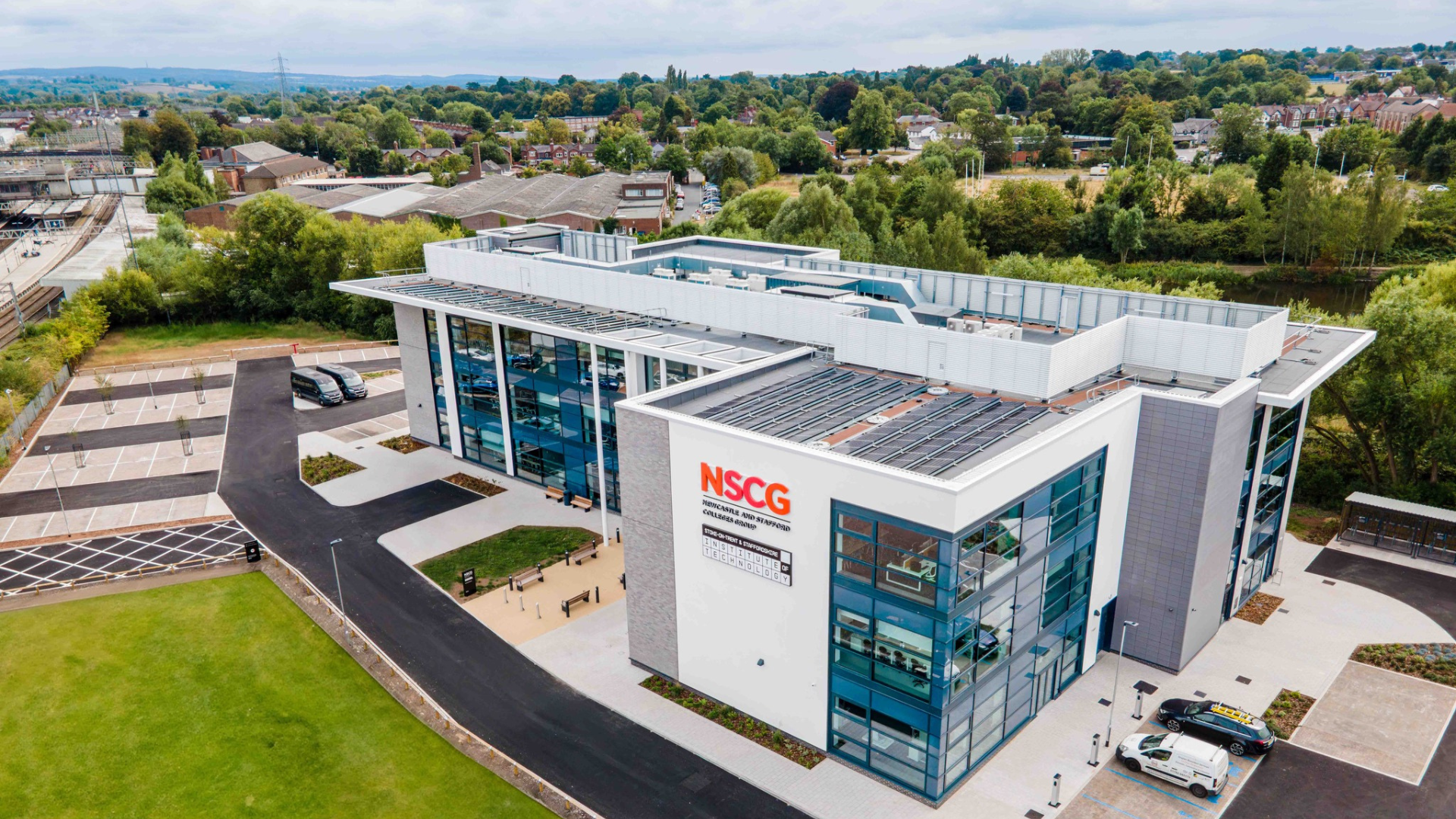 Drone Picture of Newcastle College Campus, Institute of Technology